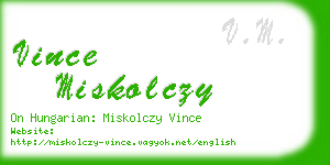 vince miskolczy business card